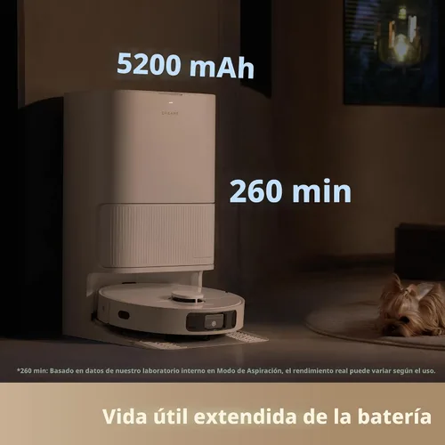 Miniatura 9 de DREAME L40s Ultra CE Robot Aspiradora y Trapeador Combo con base de autovaciado, succión de 13,000 Pa, trapeador autolimpiante y elevación Blanco