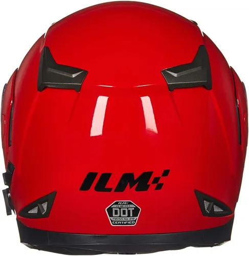Miniatura 6 de ILM - Casco de motocicleta modular con visera solar abatible, Bluetooth integrado, intercomunicador, Mp3 Modelo 953/953 PRO Rojo