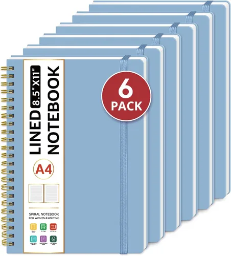 Miniatura 22 de Taja Cuaderno con forro en espiral, cuadernos de 8.5 x 11 pulgadas para trabajo, diario grande A4 para mujeres y hombres, cuaderno de diario