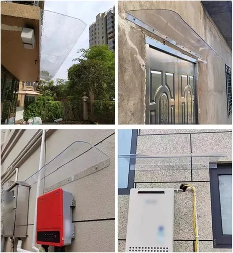 Miniatura 7 de Toldo invisible para ventana, protección contra la lluvia y la nieve, protección UV de una pieza, lámina de policarbonato de una pieza para puerta