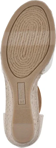 Miniatura 7 de WHITE MOUNTAIN Sandalia de cuña con correa de tobillo para mujer, Blanco