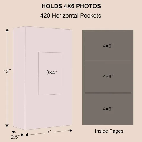 Miniatura 12 de Vienrose - Álbum de fotos de lino con 300 bolsillos de 4 x 6 pulgadas, cubierta de tela, para bodas, familias, aniversarios y bebés Morado