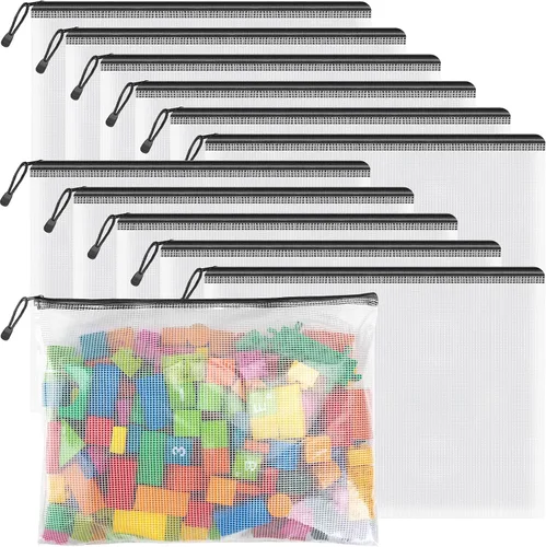 Miniatura 13 de Umriox Bolsa con cremallera, 16.9 x 12.4 pulgadas (12 colores, 12 paquetes), bolsas extra grandes con cremallera, bolsas impermeables