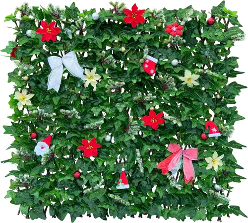 Miniatura 16 de Sumery Pantalla de Privacidad de Valla Expandible para Balcón Patio Exterior, Panel Decorativo de Cercado de Hiedra Artificial, Setos Artificiales