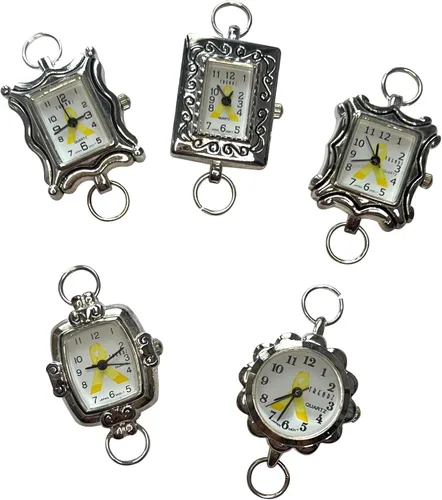 Miniatura 2 de NIMI Juego de 5 piezas impresas y de perlas para reloj de cuentas y fabricación de joyas (trébol)