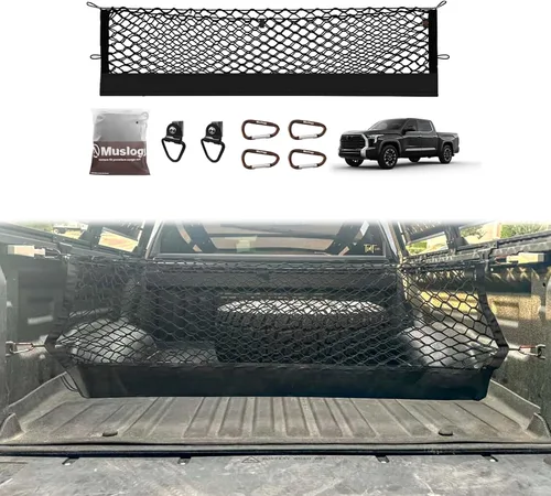 Miniatura 51 de Muslogy para Maverick - Accesorios de Red de Malla de Carga Extensible, Organizador de Maletero, Red de Malla Elástica para Cama de Carga