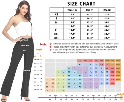 Miniatura 6 de IUGA Bootcut Yoga Pants for Women with Pockets High Waisted Workout Pants Tummy Control Bootleg Work Pants for Women