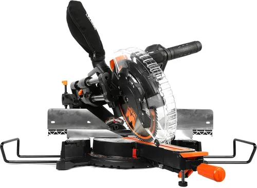 Miniatura 9 de WEN MM1215 Sierra ingletadora compuesta deslizante de doble bisel de 15 amperios y 12 pulgadas con línea de corte LED