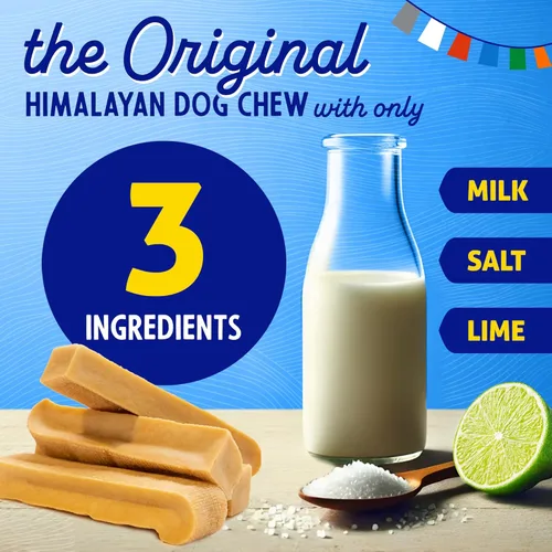 Miniatura 3 de Himalayan Dog Chew Masticables originales de queso de yak para perros, The Better-For-You, 100% natural, de larga duración, saludables y seguros