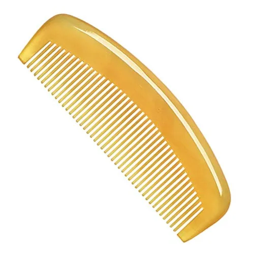 Peine de cuerno de oveja natural antiestático 100% hecho a mano de primera calidad, peine de masaje profesional para desenredar (Mellowandfull)