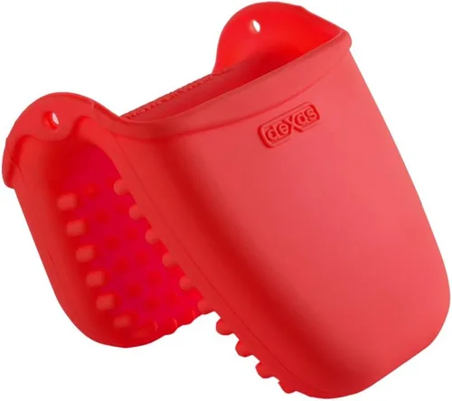 Miniatura 8 de Dexas Mini guante de horno de silicona con puntas elevadas, resistente al calor hasta 450 °F, verde, apto para lavavajillas de 3.5 pulgadas