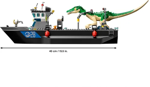 Miniatura 9 de LEGO Jurassic World Baryonyx Dinosaur Boat Escape 76942 Kit de construcción; juego de juguete genial para niños creativos; nuevo 2021 (308 piezas)