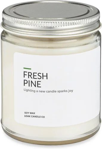Miniatura 6 de 1OAK Velas de cera de soja (pino fresco) - Vela de pino - Velas de soja para aromatizar el hogar - Quema larga premium - Hechas a mano (7 onzas)