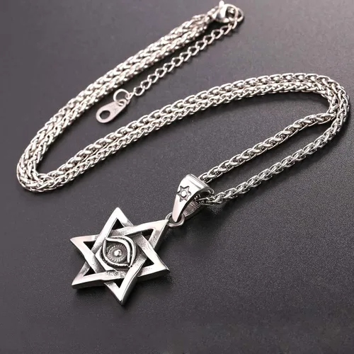 Miniatura 5 de U7 Colgante y cadena de ojo de Horus joyería egipcia para hombre acero inoxidable chapado en oronegro collares Ra del antiguo Egipto