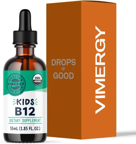 Miniatura 7 de Vimergy Suplemento orgánico de vitamina B12 líquida USDA de 2500 mcg, metilcobalamina y adenosilcobalamina de absorción rápida, vitaminas B12