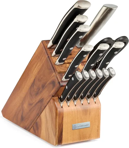 WÜSTHOF Classic IKON - Juego de bloques de cuchillos de 15 piezas
