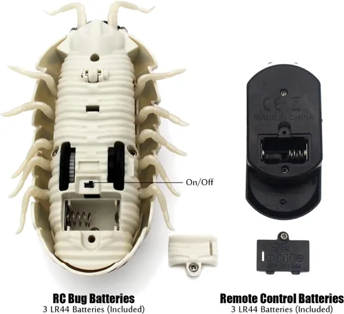 Miniatura 5 de Tipmant Gusano de control remoto RC Bug realista Pillbug electrónico juguete de broma animal insecto vehículo vehículo niños regalos de cumpleaños