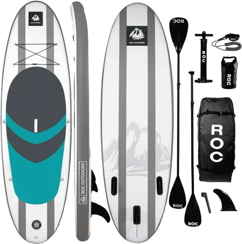 Miniatura 22 de Roc Tabla de remo inflable con accesorios de tabla de remo de SUP de alta calidad, diseño amplio y estable, cubierta antideslizante y cómoda