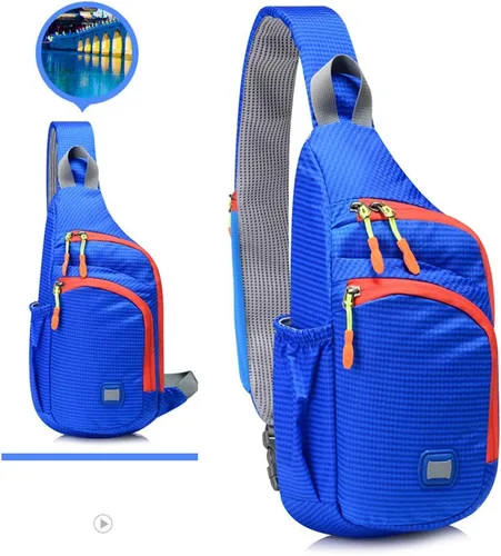 Miniatura 7 de Peicees Mochila pequeña tipo bandolera impermeable unisex bolsa de hombro cruzada en el pecho