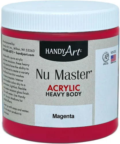 Miniatura 28 de Handy Art Nu Master - Pintura acrílica de cuerpo pesado, 16 onzas, color blanco titanio Titanio Blanco