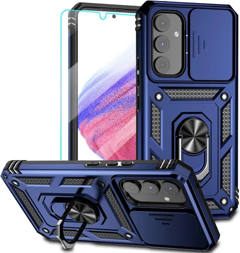 Miniatura 12 de Funda para Samsung Galaxy A54 5G, con protectores de pantalla y funda para cámara, [grado militar] 16 pies. Funda a prueba de caídas con función