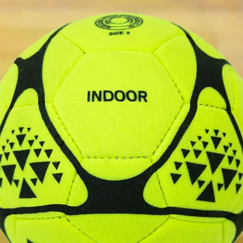 Miniatura 2 de FORZA Balones de fútbol para interiores [3 tamaños] Pelotas de fútbol amarillas fluorescentes diseñadas para superficies interiores y laminadas