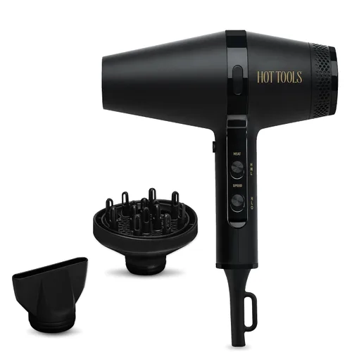 HOT Tools Pro Artist Black Gold Infrared Ionic™ Salon Dryer | Secado rápido, peinado y resultados suaves (negro)