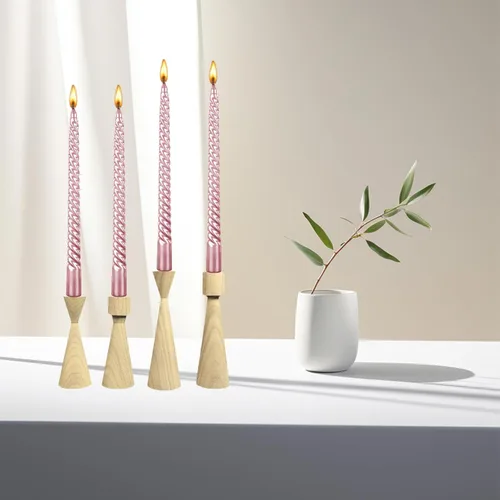 Miniatura 4 de Kemladio - Juego de 8 velas cónicas de 10 pulgadas, sin aroma, de combustión de 7.5 horas, velas altas para cenas elegantes, decoraciones de fiesta