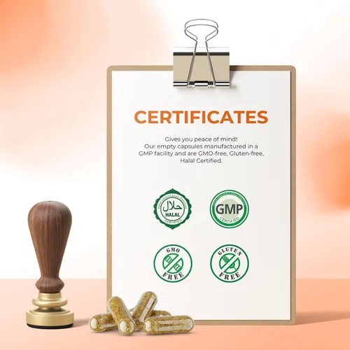 Miniatura 7 de Cápsulas de gelatina vacías tamaño 000 cápsulas de gel puro bovino transparente (100 unidades) sin gluten, sin OMG, kit de llenado certificado Halal