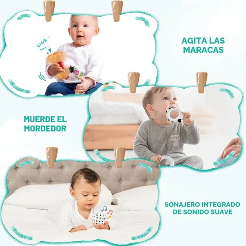 Miniatura 6 de WOODMAM Juguetes Montessori para bebés de 0 a 6 meses, juguetes educativos sensoriales de aprendizaje 9 en 1 para recién nacidos de 0 a 3-6 meses