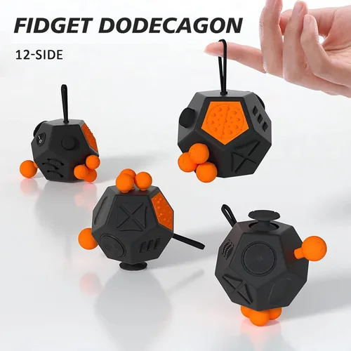 Miniatura 2 de Fidget Dodecagon – 12 Fidget lateral Toy Cube – Alivia El Estrés Y La Ansiedad anti la depresión cubeta para niños y adultos con hiperactividades A1