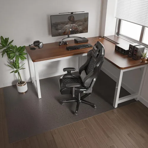SALLOUS Tapete para silla para suelos duros de 46 x 72 pulgadas, tapete para silla de oficina para suelos de madera dura, tapete de vinilo