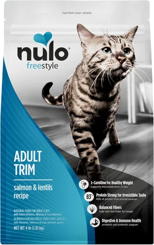 Miniatura 11 de Nulo Freestyle Alimento para Gatos Trim Alto en Proteínas, Receta de Salmón y Lentejas - Alimento Seco Natural para Gatos Sin Granos para Control