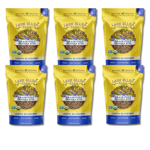 Miniatura 16 de Lark Ellen Farm Bocados de granola libre de granos, paleo; deliciosos aperitivos veganos orgánicos certificados sin gluten y cereal hecho de nueces