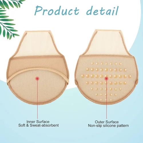 Miniatura 13 de 10 pares de calcetines para mujer con almohadillas acolchadas, almohadillas para el antepié, cojines medios calcetines, protectores antideslizantes