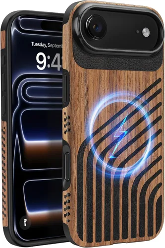Miniatura 21 de Funda magnética ZZDZZ compatible con iPhone 14 Plus [Compatible con Magsafe] Diseño de cuero premium TPU híbrido a prueba de golpes (Negro)