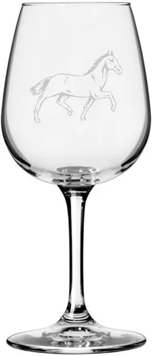 Miniatura 9 de Morgan Body Horse - Copa de vino grabada multiusos (12.75 onzas)