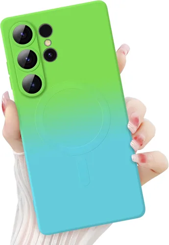 Miniatura 39 de Newseego Funda magnética para Samsung Galaxy S22 5G, funda de silicona líquida suave de lujo, antiarañazos, a prueba de golpes, protector completo
