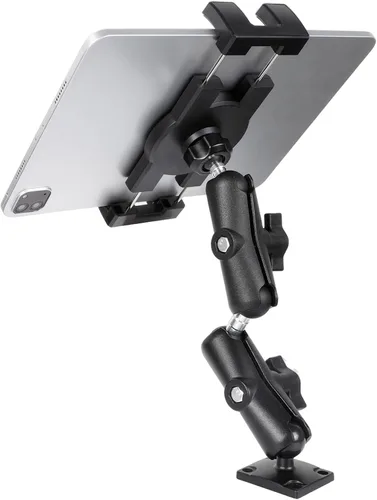 Soporte resistente para tablet para camión, base de taladro de aluminio y soporte de brazo para automóvil, pared y tablero de instrumentos de
