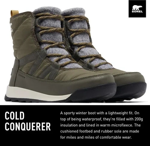 Miniatura 2 de SOREL Whitney Botas cortas con cordones para mujer, botas de invierno de nailon impermeables