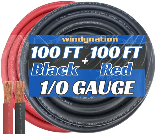 Miniatura 11 de Cable flexible de cobre puro para soldadura de batería calibre 4 AWG 25 pies negro + 25 pies rojo - Coche, Inversor, RV, Solar Negro de 25 pies + 25