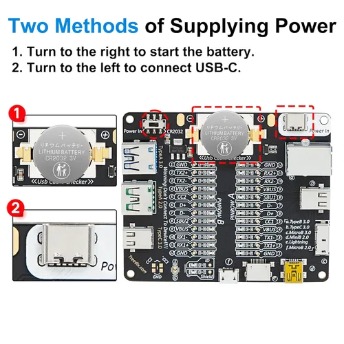 Miniatura 3 de Tablero de prueba de cable USB Treedix con estuche de acrílico, comprobador de cable USB, cable de datos con carga, línea de datos de prueba, tipo