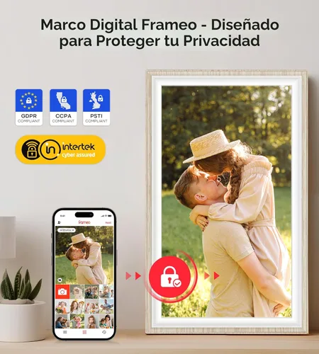 Miniatura 8 de Marco de fotos digital de 64 GB Frameo de 15.6 pulgadas, grande 1920 x 1080 IPS FHD pantalla táctil WiFi marcos de fotos electrónicos para compartir