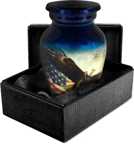 Miniatura 14 de Trupoint Memorials Urnas de cremación para cenizas humanas, urna de entierro decorativa militar y patriótica para veteranos hombres y mujeres