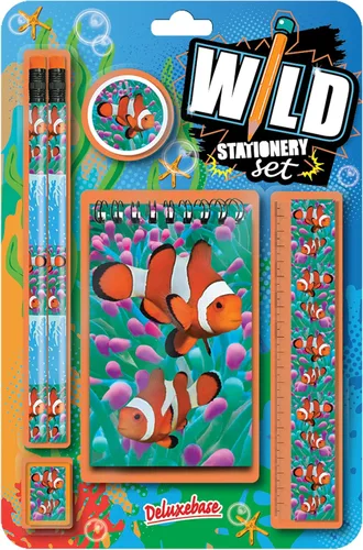 Miniatura 10 de Deluxebase Wild Stationery Set - Tigre blanco de animales de papelería con 2 lápices, borrador, sacapuntas, regla y lindo cuaderno. Suministros