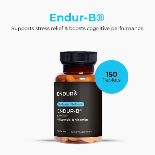 Miniatura 2 de Complejo ENDUR-B - Energía SR (liberación sostenida), envejecimiento saludable, apoyo cardiovascular - B2, B3, B5, B6, ácido fólico, B12, biotina