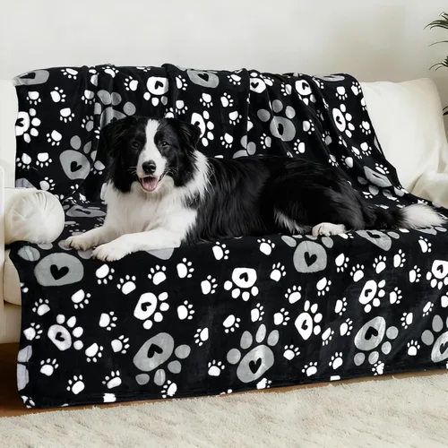 Miniatura 8 de Rezutan Mantas para Perros Grandes, Mantas de Franela para Perros y Gatos Lavables, Suave Manta para Mascotas y Funda para Jaula de Perro, Lindo