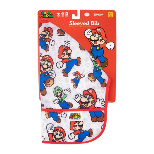 Miniatura 6 de Bumkins Baberos, para bebés y niños pequeños de 6 a 24 meses, mangas largas, imprescindible para comer, alimentar, ahorrar desorden, tela ligera J3