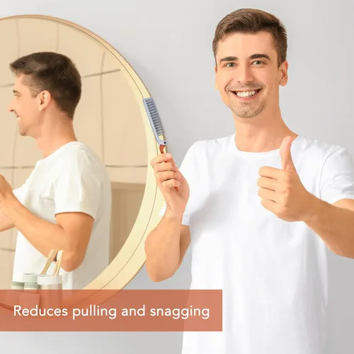 Miniatura 7 de Allegro Combs ScalpCaress: cepillo de pelo EDC Mini cepillo plegable unisex, para niños, ideal para cabello corto, cerdas suaves. Cepillo apto