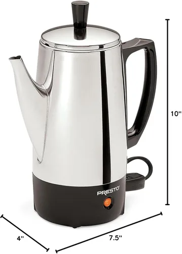 Miniatura 5 de National Presto Ind 02822 Cafetera eléctrica de acero inoxidable, 6 tazas., talla única , Plateado